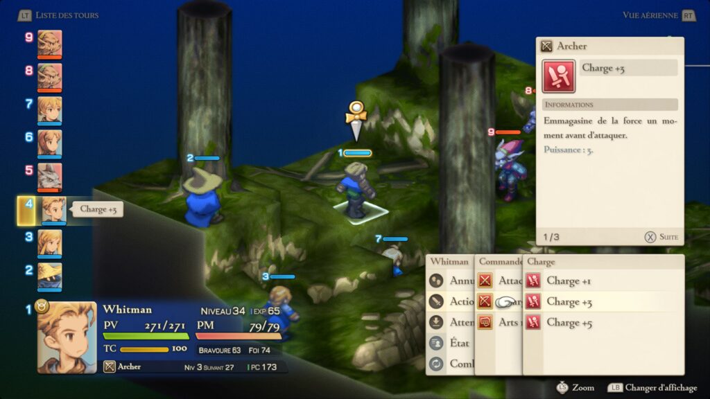 Zone de combat peu lisible de Final Fantasy Tactics: The Ivalice Chronicles