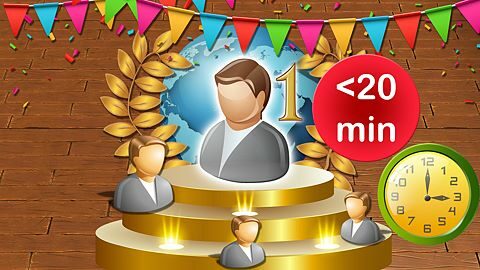 Win in 4 players online game in 40 minutes