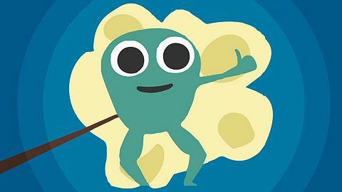 Grenouille sur un bâton