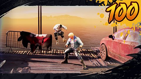 100 ennemis projetés