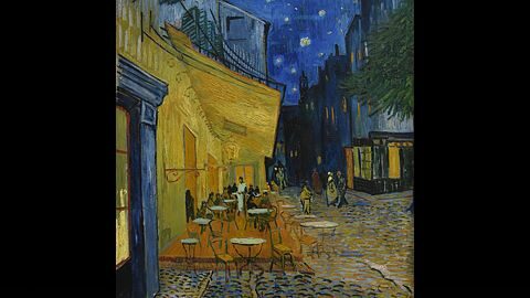 Café Terrace at Night (10x10)