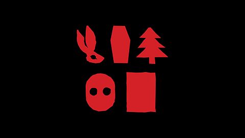 Caché parmi les pins