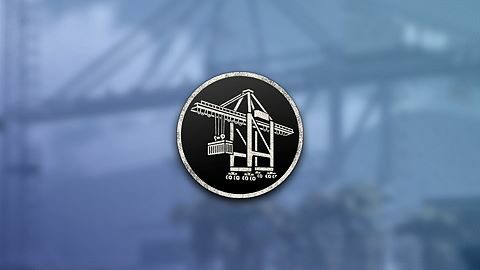 Premier portique à conteneurs