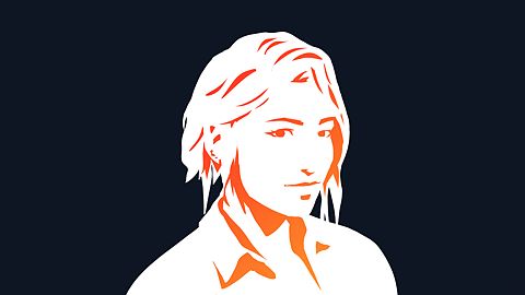 Fille aux cheveux bleus