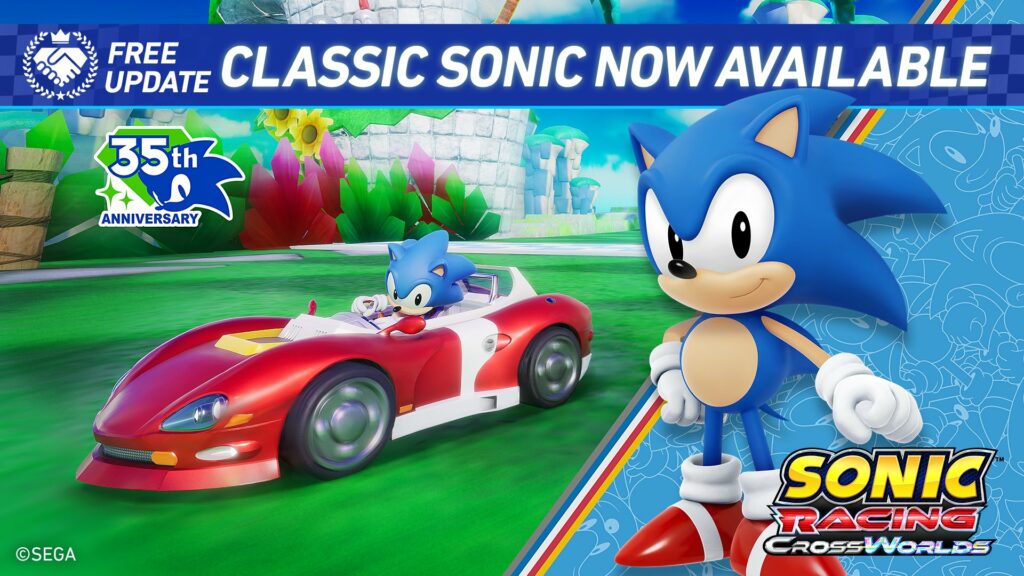 Sonic Racing CrossWorld fête les 35 ans de Sonic et ajoute Axel et Amigo